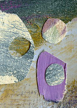 Lunaris Brit Borcher Wisconsin Dells WI collage on canvas